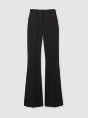 Twill Patch-Pocket Flared Trousers Black | Womens