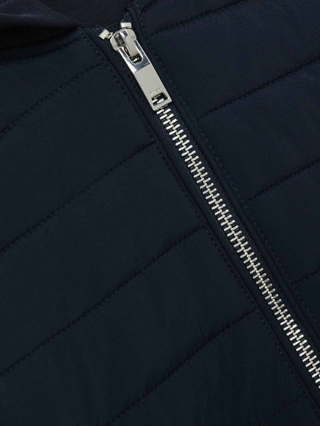 9-13 yrs Interlock Hybrid Hooded Puffer Jacket Navy | Children