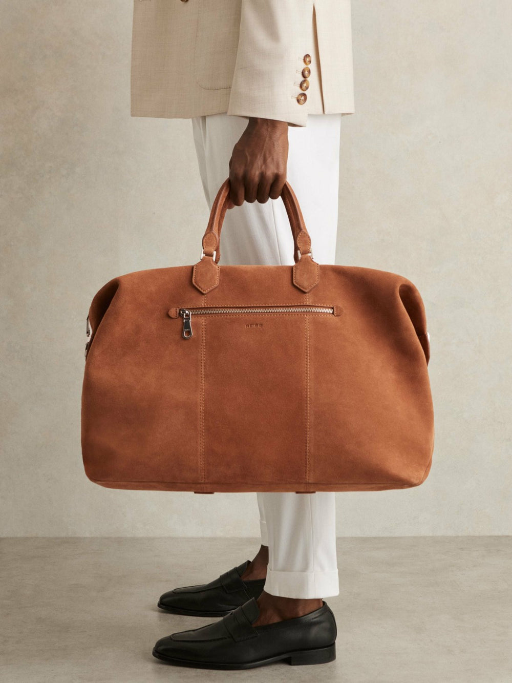 Suede Holdall Light Tan | Mens
