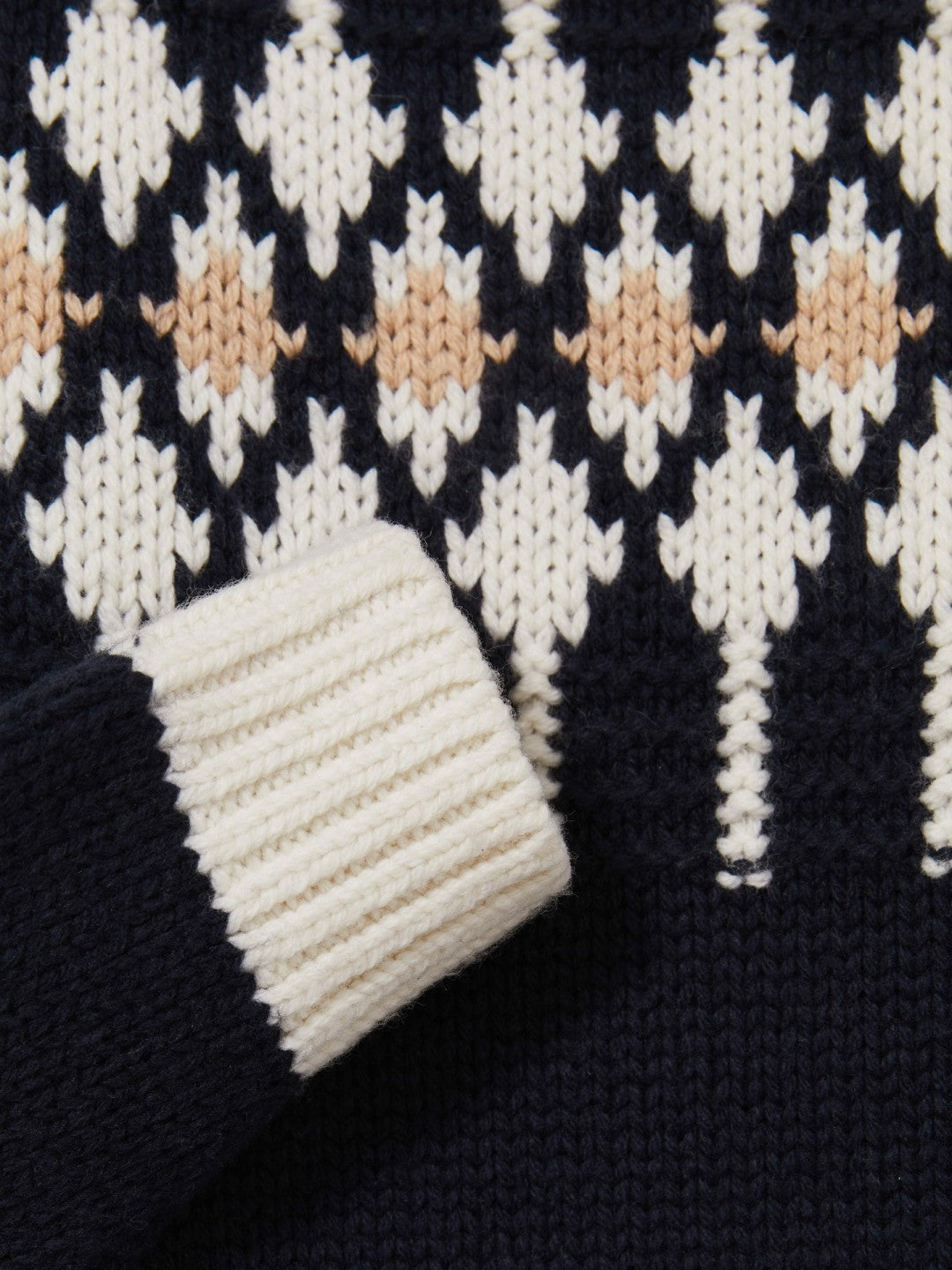 9-13 yrs Wool-Blend Fair Isle Roll-Neck Dress Navy | Children