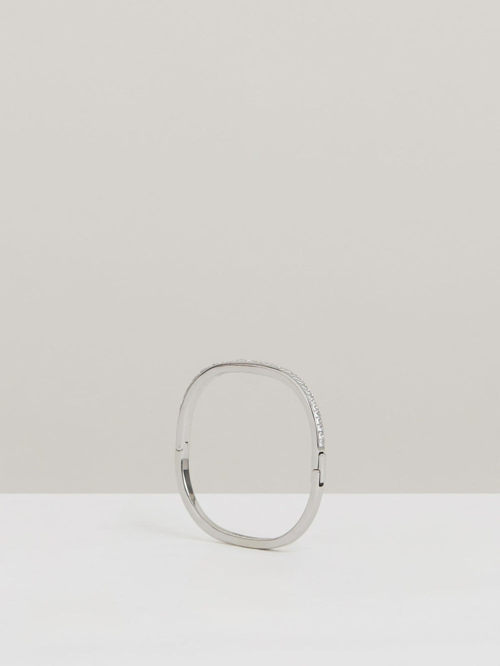 Hinged Crystal Cuff Silver | Womens