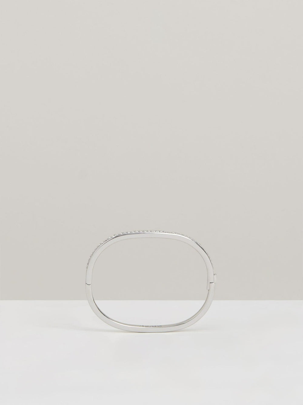 Hinged Crystal Cuff Silver | Womens