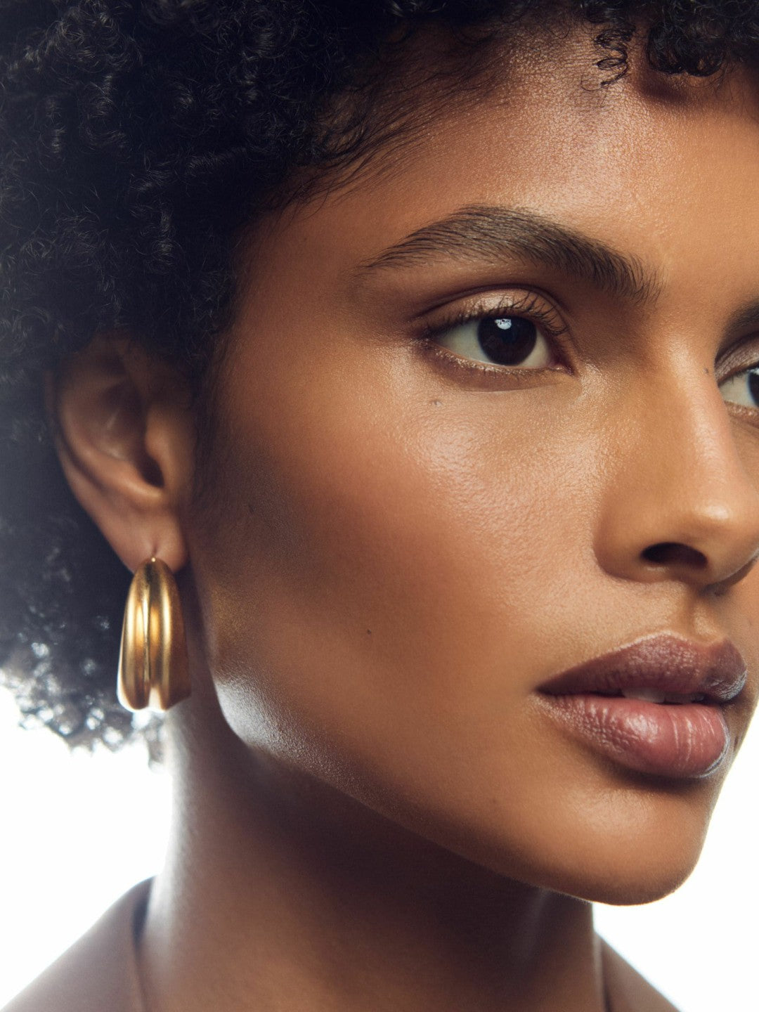Sculptural Hoop Earrings Gold | Womens
