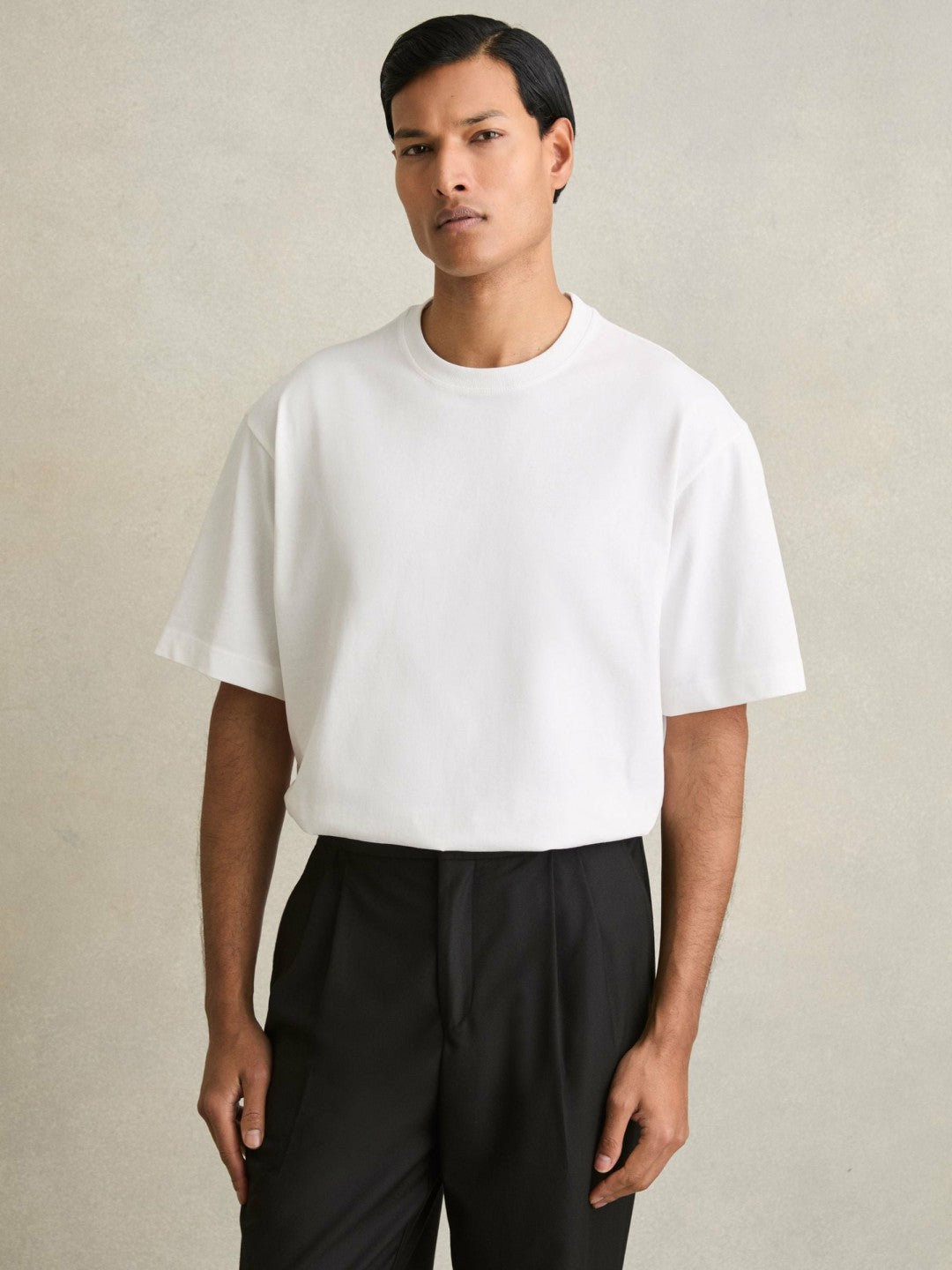 Cotton GarMenst-Dyed Oversized T-Shirt White | Mens