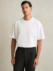 Cotton GarMenst-Dyed Oversized T-Shirt White | Mens