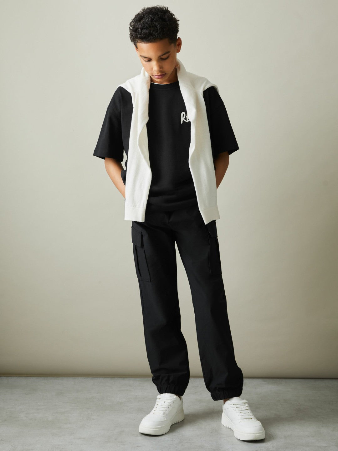 3-9 yrs Technical Drawstring Trousers Black | Children