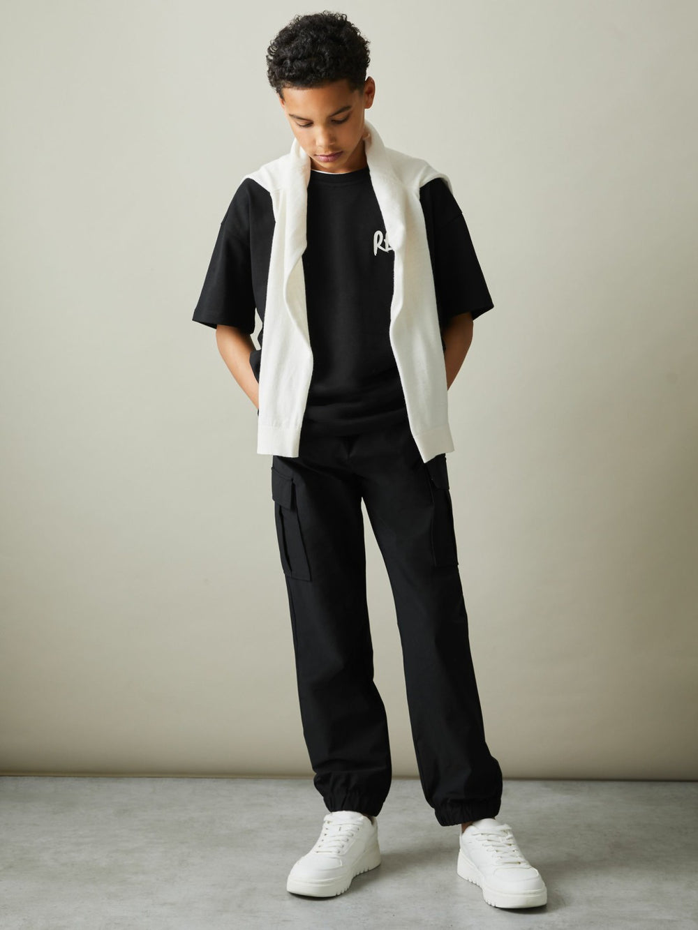 3-9 yrs Technical Drawstring Trousers Black | Children