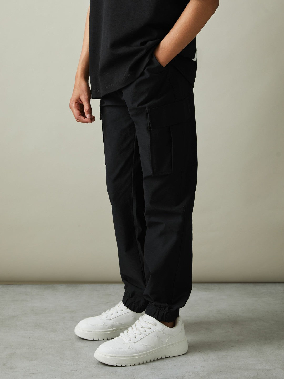 3-9 yrs Technical Drawstring Trousers Black | Children