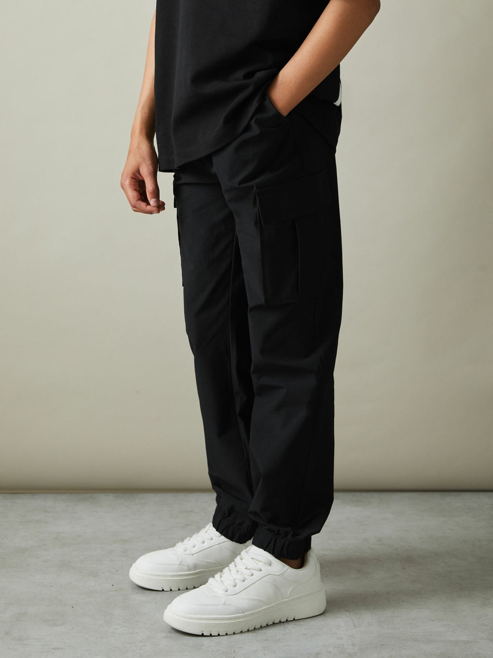 9-14 yrs Technical Drawstring Trousers Black | Children