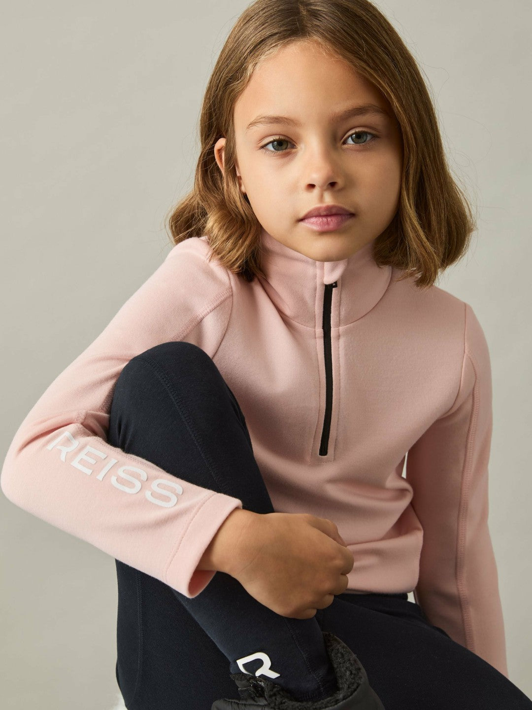 9-13 yrs Funnel-Neck Base-Layer Top Pink | Children