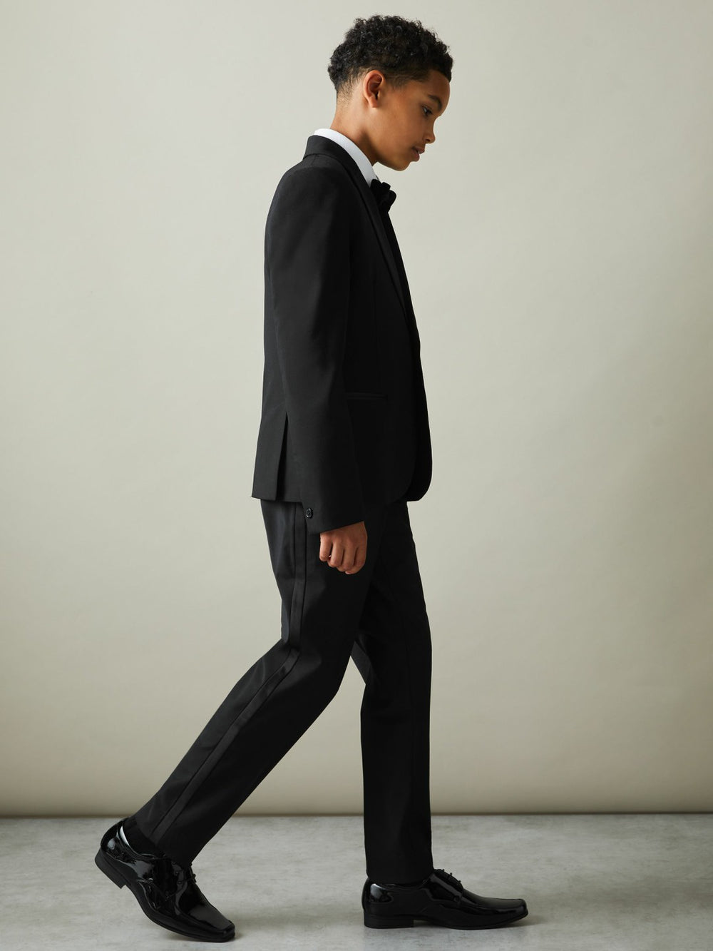 3-9 yrs Wool-Blend Tuxedo-Stripe Trousers Black | Children