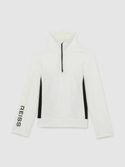 13-14 yrs Funnel-Neck Base-Layer Top White/Black | Children