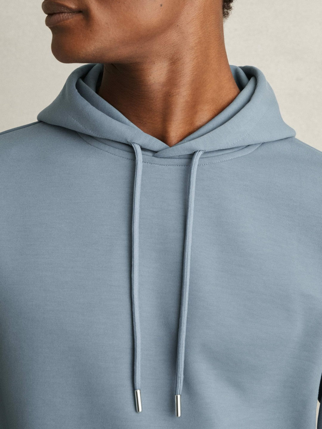 Interlock Jersey Drawstring Hoodie Airforce Blue | Mens