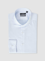 Regular Fit Cotton-Twill Two-Fold Shirt Slim-Fit Soft Blue | Mens