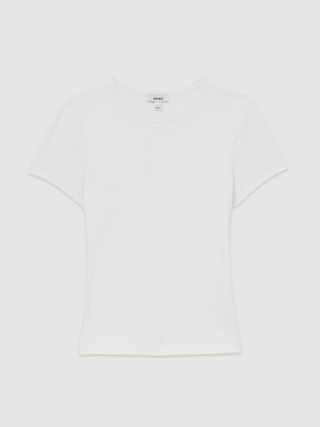Stretch-Cotton Crew-Neck T-Shirt White | Womens