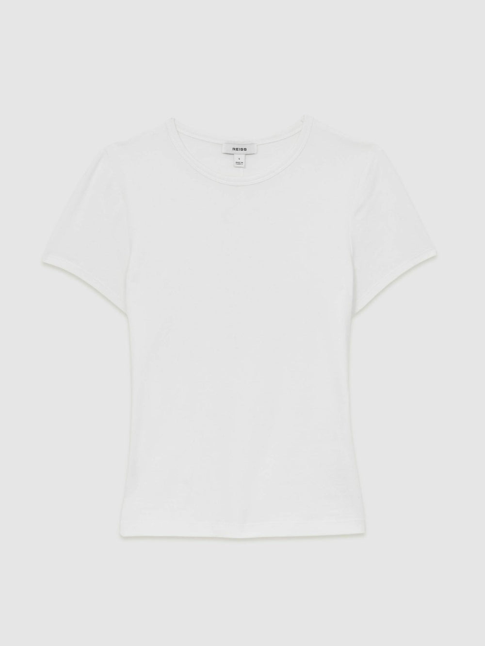 Stretch-Cotton Crew-Neck T-Shirt White | Womens