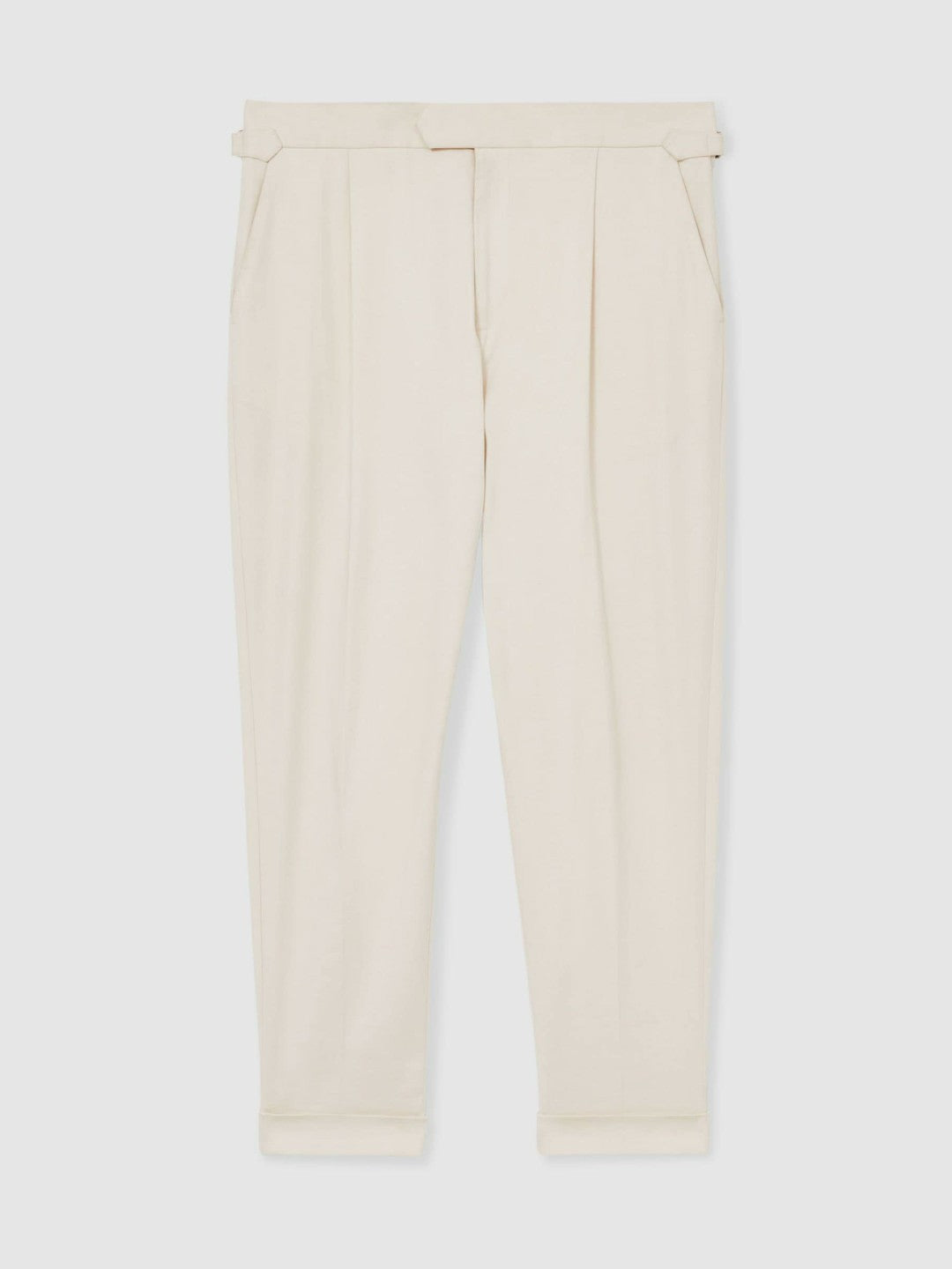 Cotton-Blend Tapered Trousers Stone | Mens