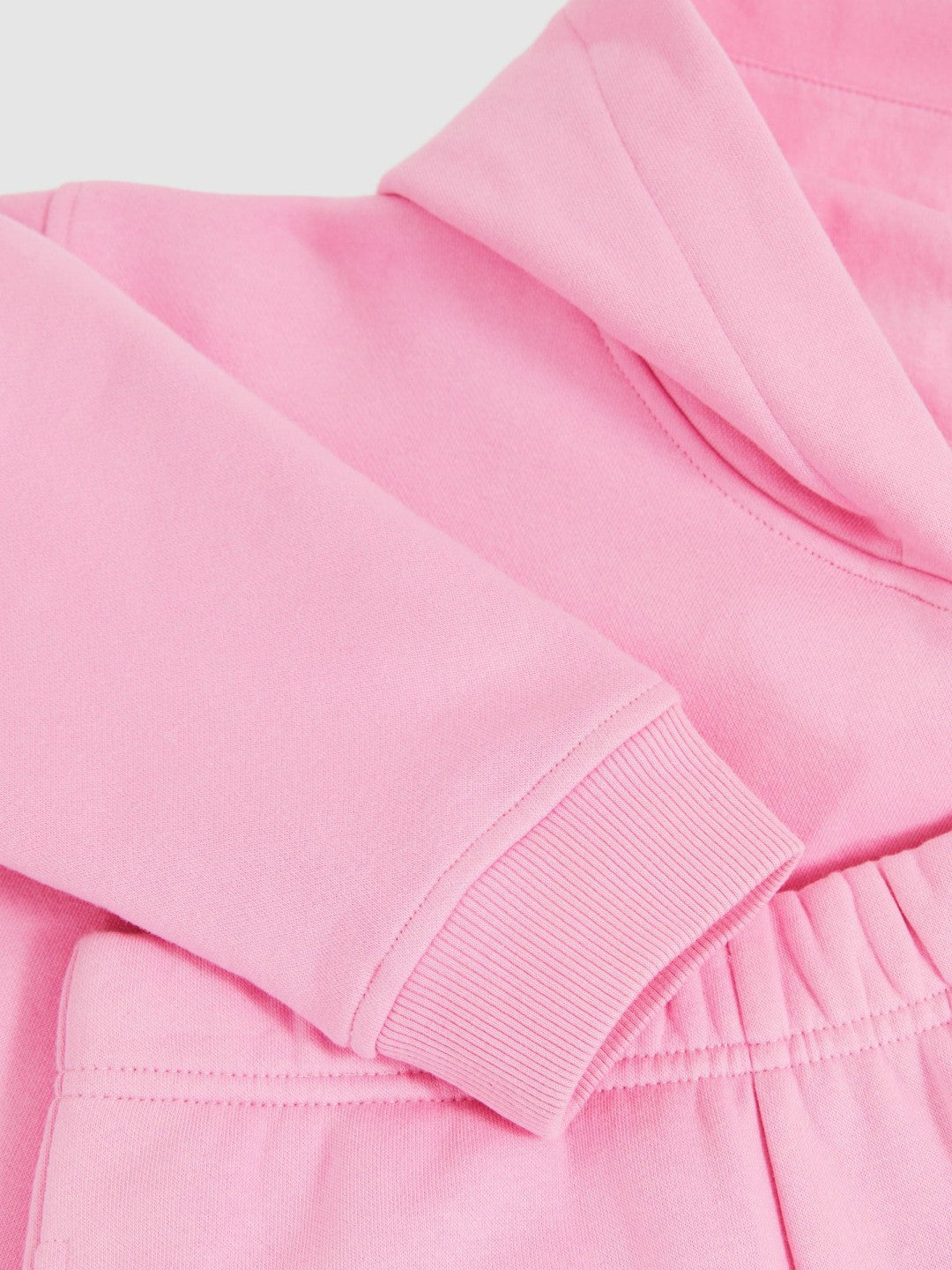 13-14 yrs Cotton-Blend Hoodie And Joggers Set Bright Pink | Children
