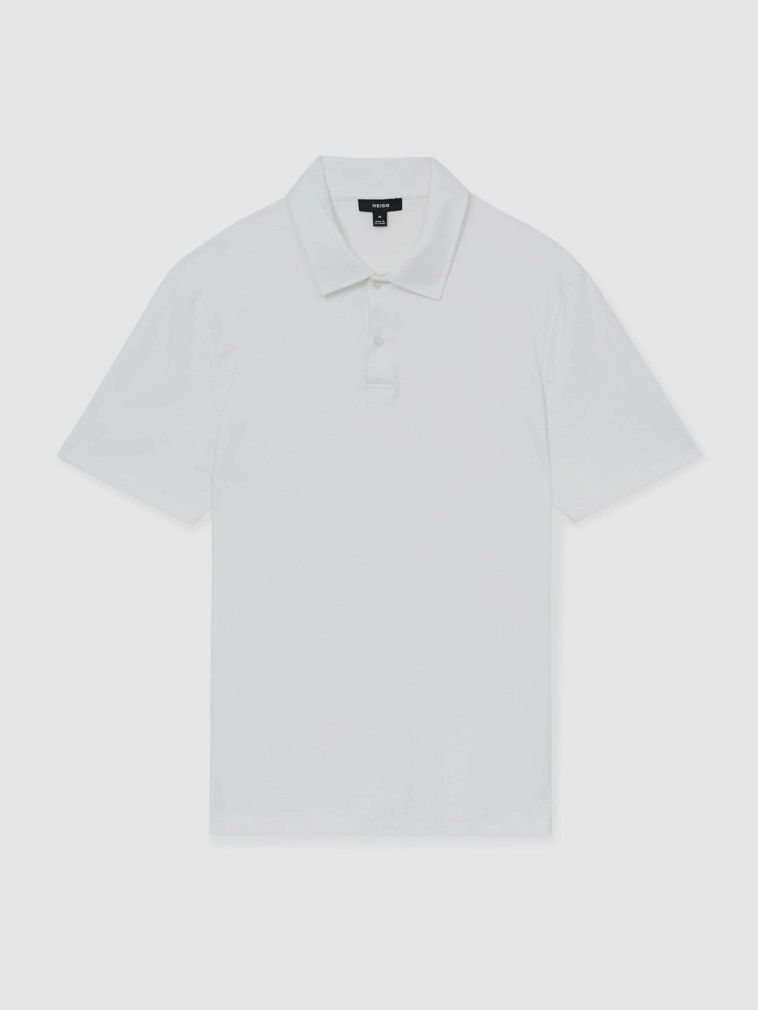 Cotton Short-Sleeve Polo Shirt White | Mens