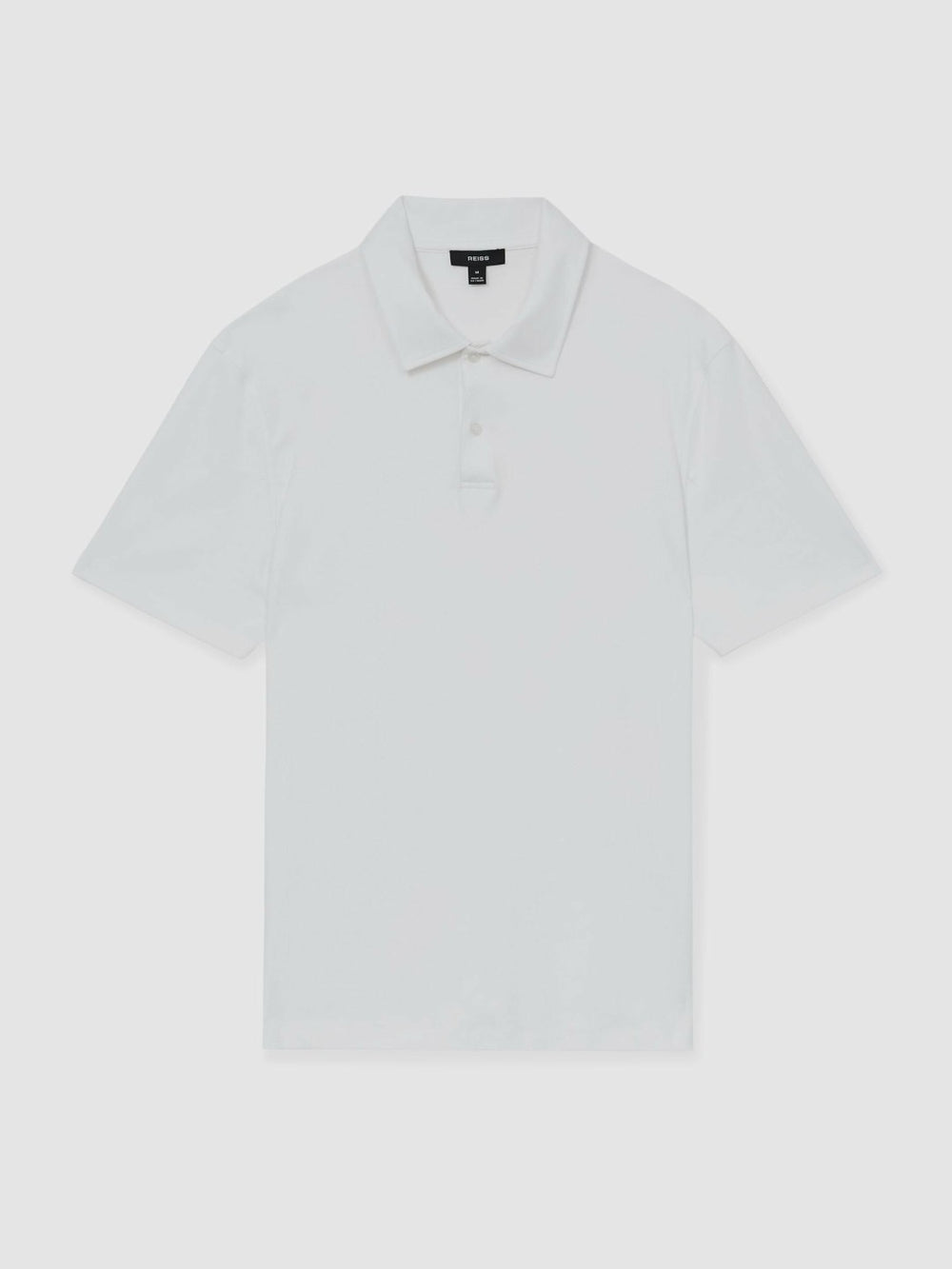 Cotton Short-Sleeve Polo Shirt White | Mens