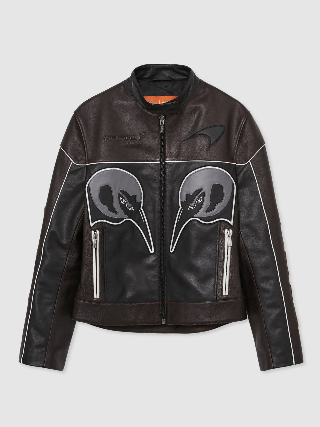 McLaren F1 Team Leather Biker Jacket Black | Mens
