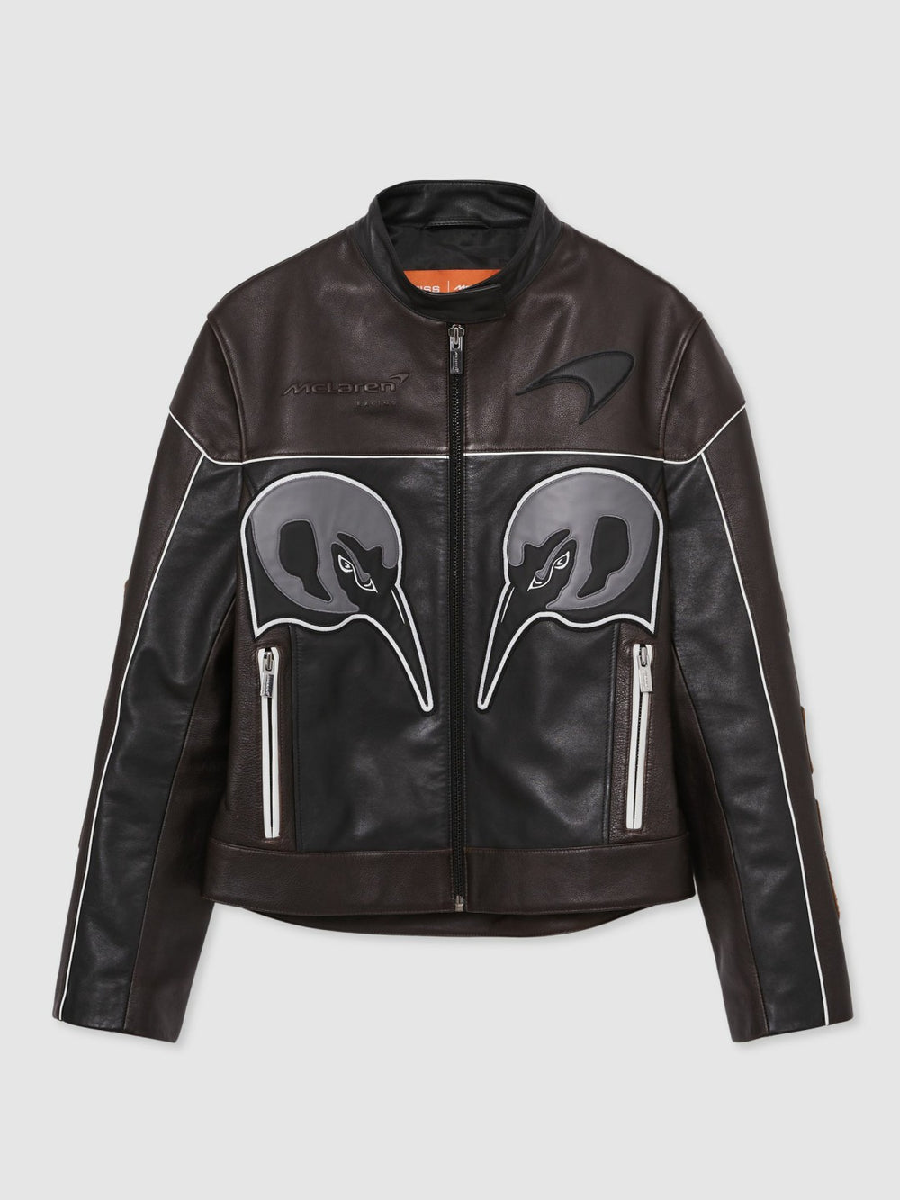 McLaren F1 Team Leather Biker Jacket Black | Mens