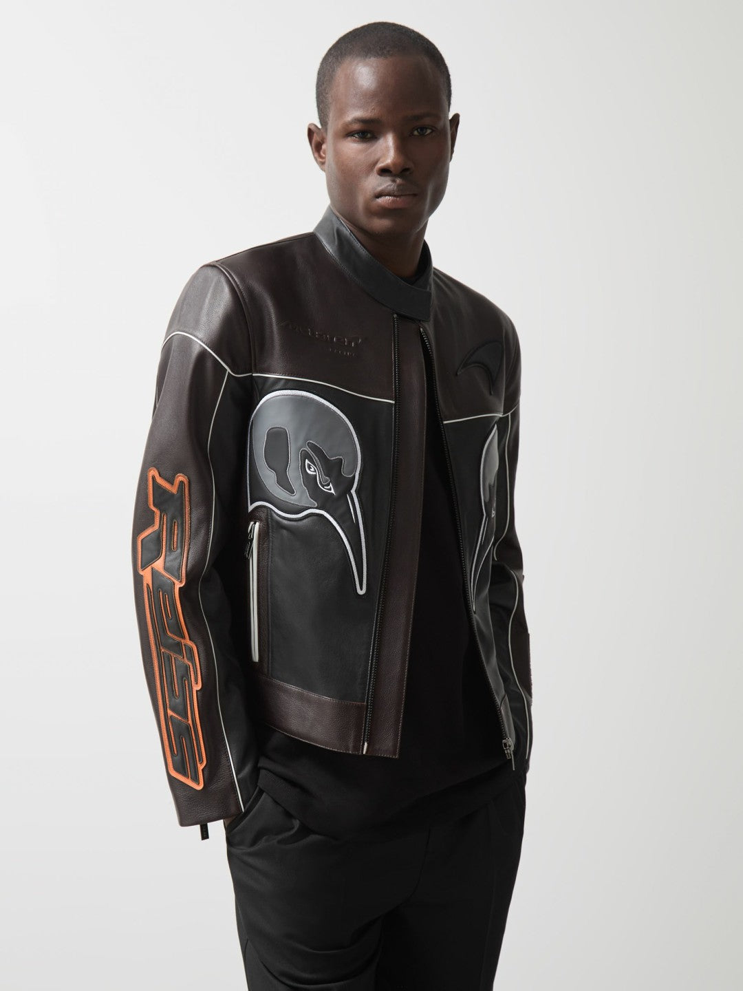 McLaren F1 Team Leather Biker Jacket Black | Mens