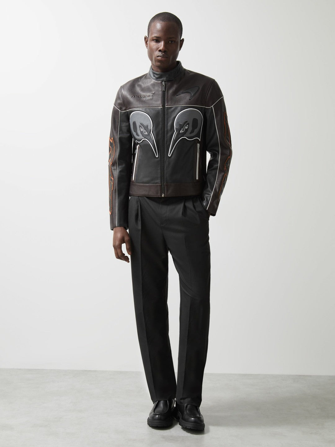 McLaren F1 Team Leather Biker Jacket Black | Mens