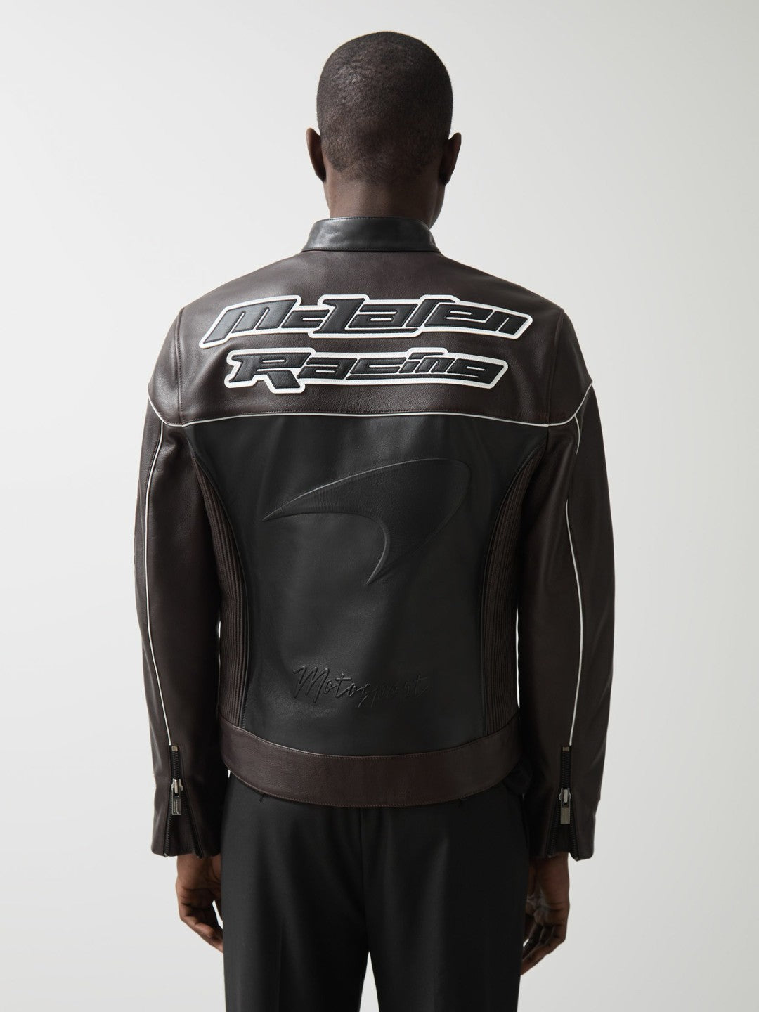 McLaren F1 Team Leather Biker Jacket Black | Mens