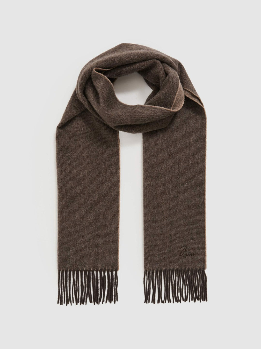 Wool and Cashmere Scarf Taupe | Mens