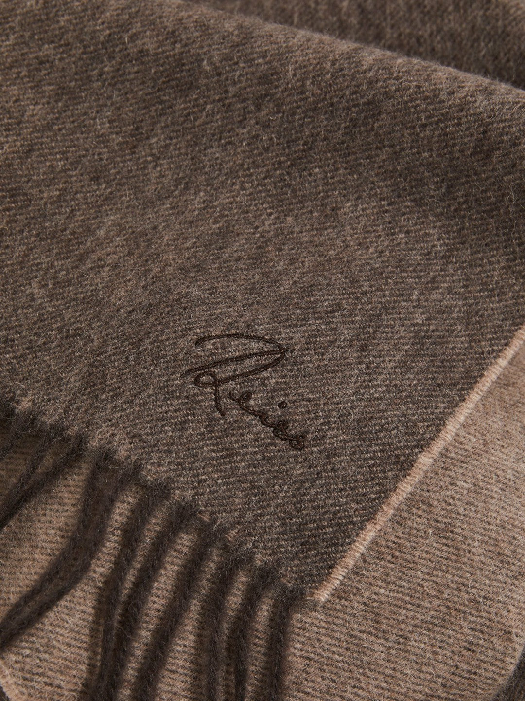 Wool and Cashmere Scarf Taupe | Mens