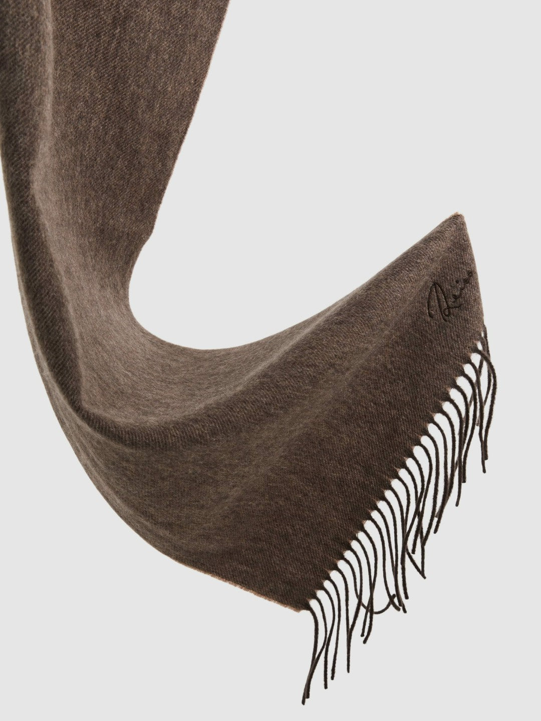 Wool and Cashmere Scarf Taupe | Mens