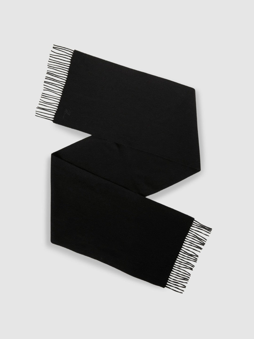 Wool and Cashmere Scarf Black | Mens