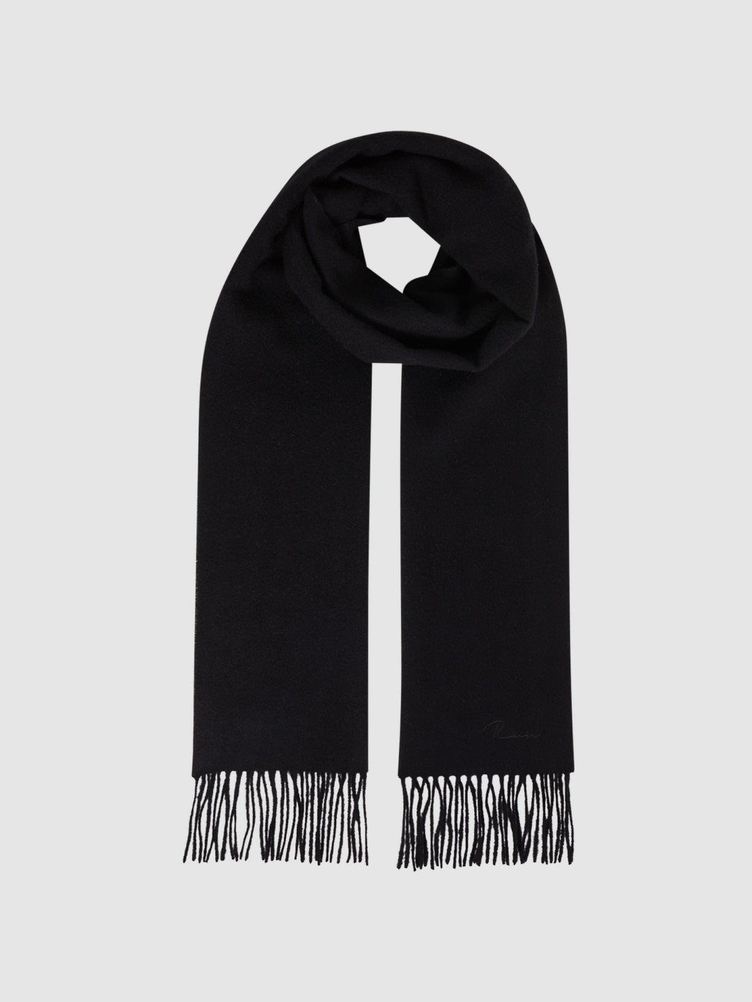 Wool and Cashmere Scarf Black | Mens