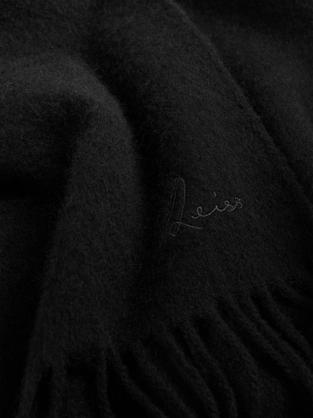 Wool and Cashmere Scarf Black | Mens
