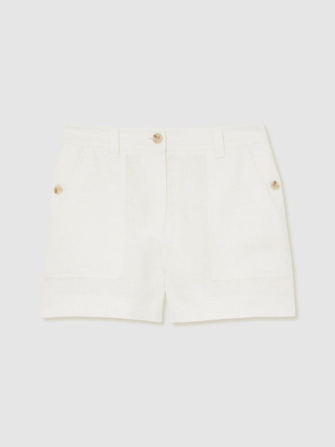 Linen Shorts White | Womens