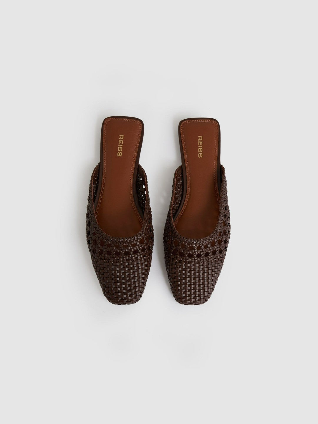Woven Slip-On Mules Chocolate | Womens