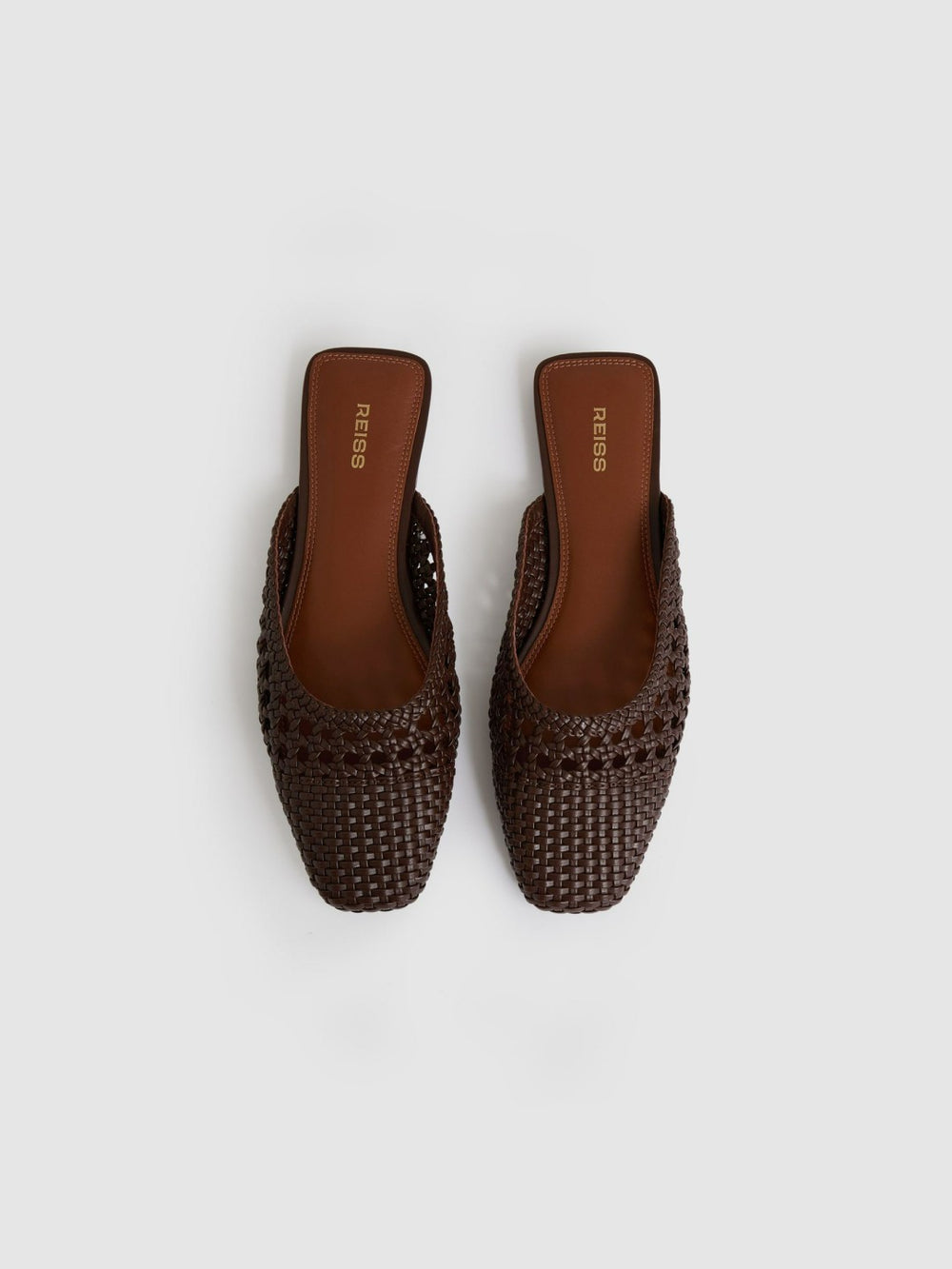 Woven Slip-On Mules Chocolate | Womens