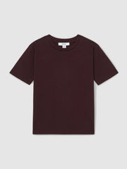 9-13 yrs Cotton Crew-Neck T-Shirt Bordeaux | Children