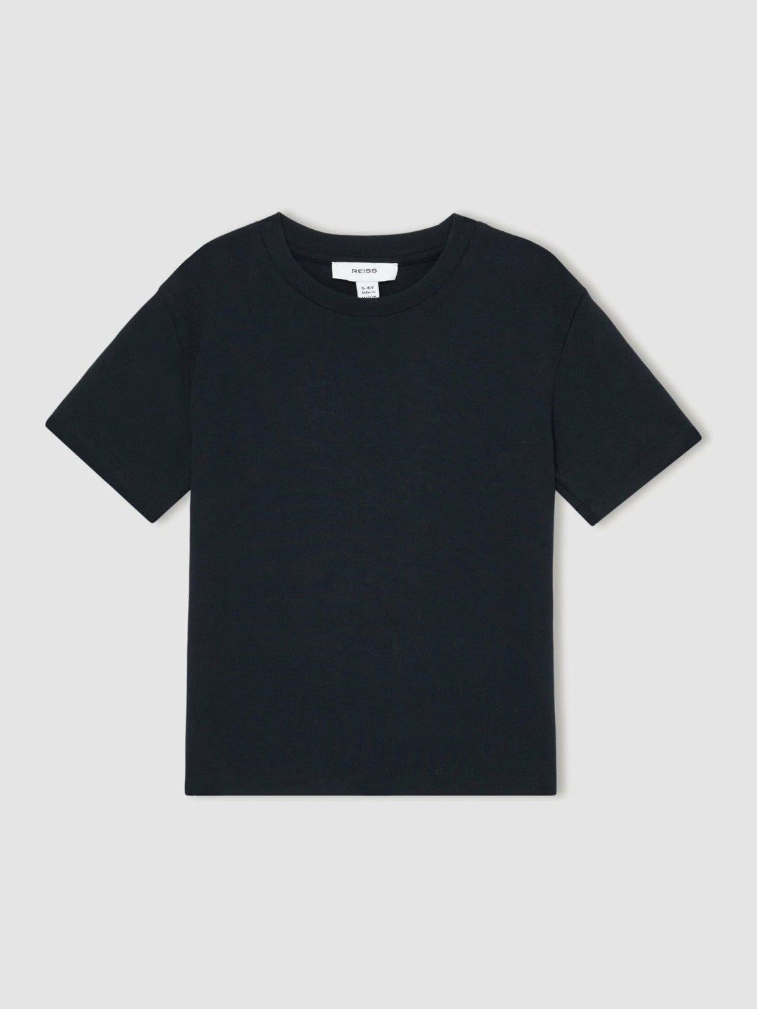 9-13 yrs Cotton Crew-Neck T-Shirt Navy | Children