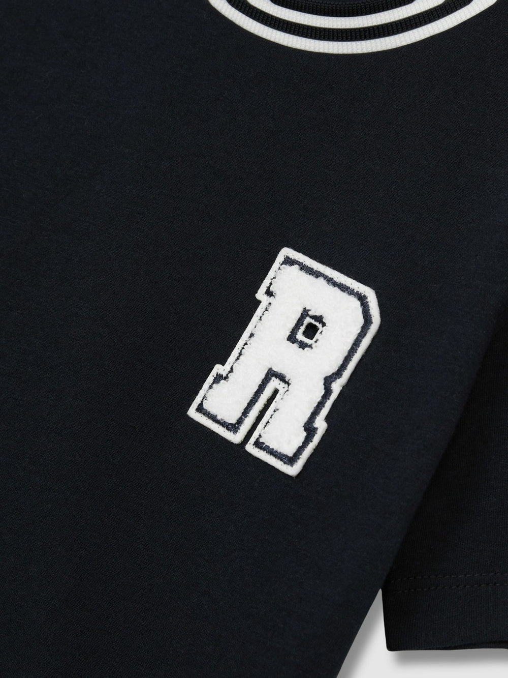 3-9 yrs Cotton Letter Patch T-Shirt Navy | Children