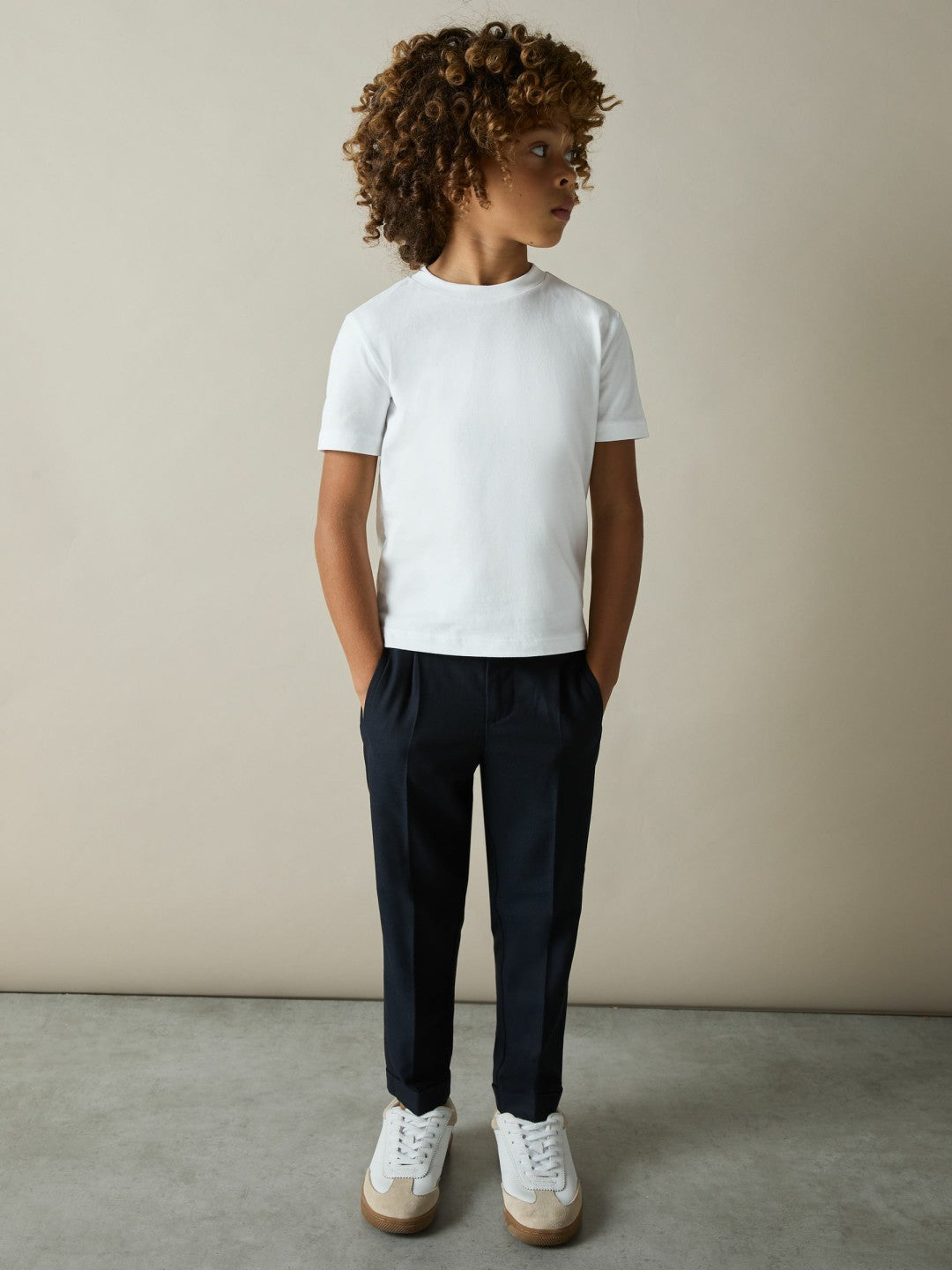3-9 yrs Cotton Crew-Neck T-Shirt White | Children