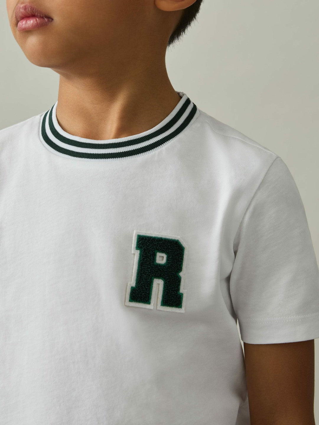 3-9 yrs Cotton Letter Patch T-Shirt White | Children