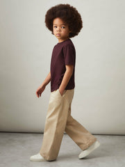 3-9 yrs Cotton Crew-Neck T-Shirt Bordeaux | Children