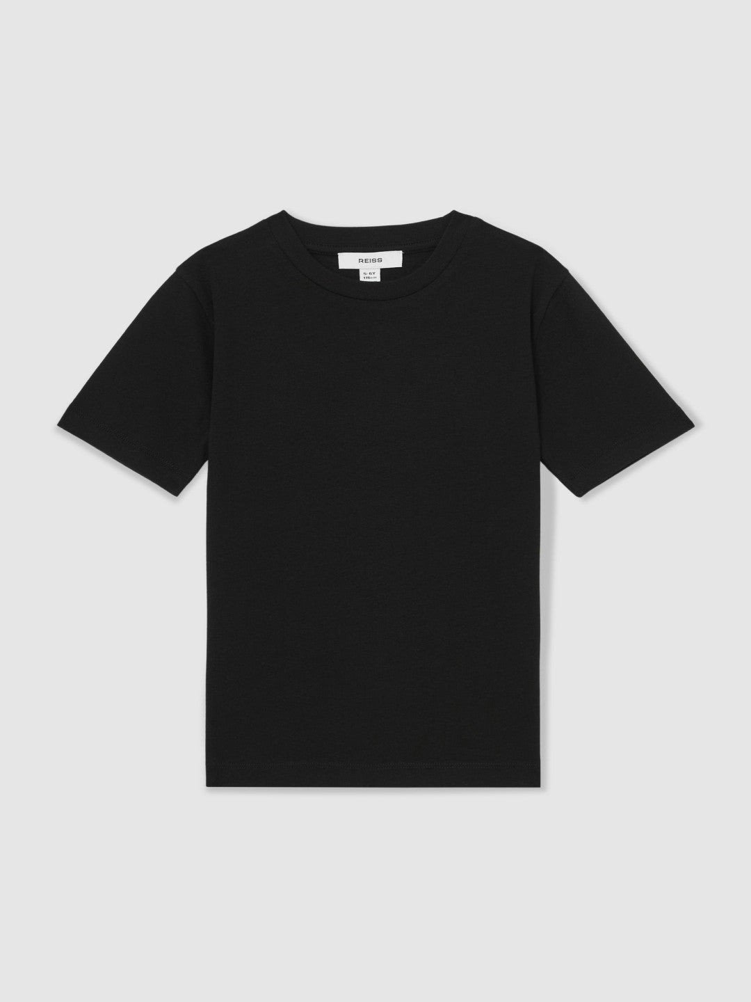 3-9 yrs Cotton Crew-Neck T-Shirt Black | Children