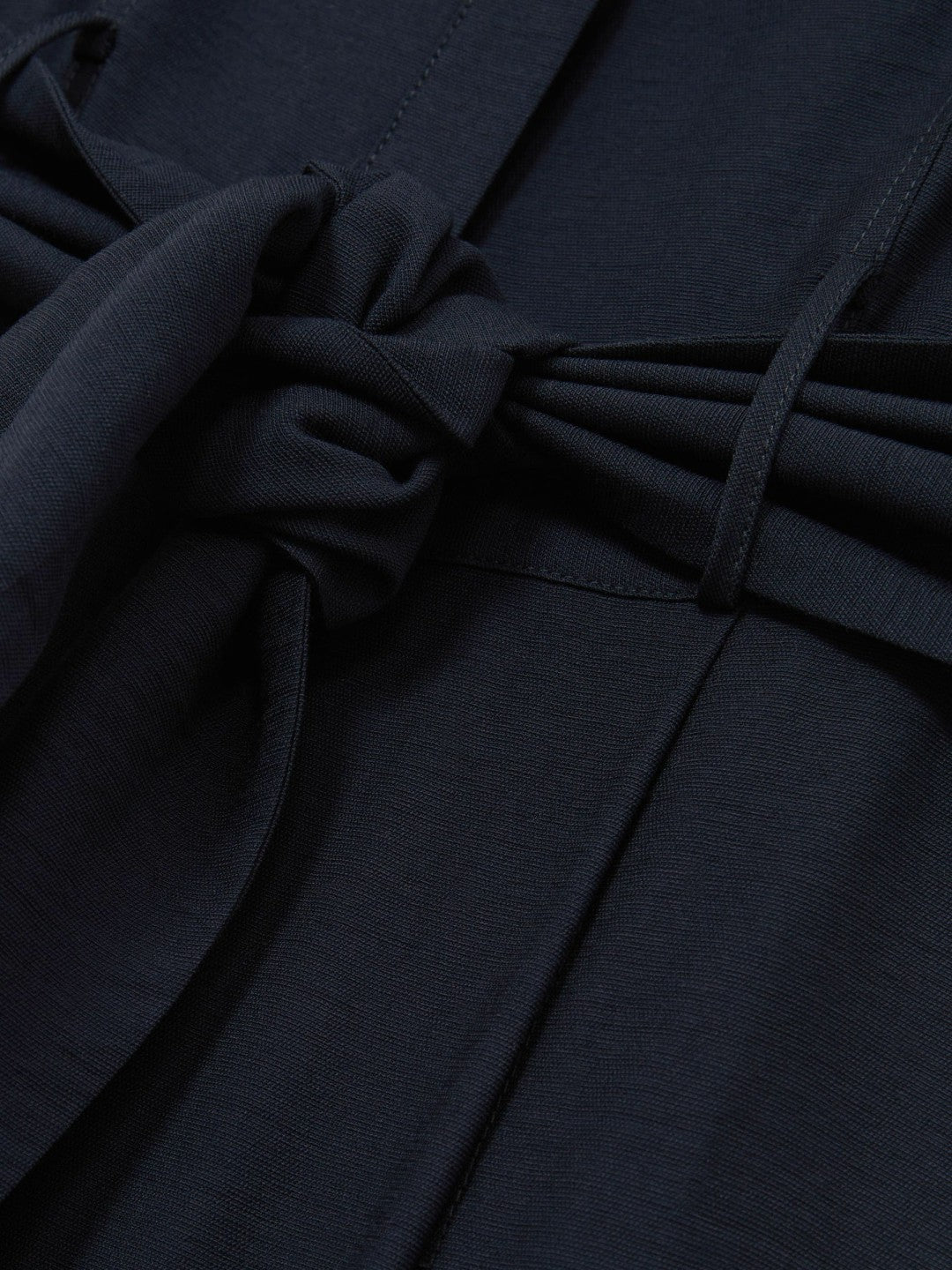 Petite Wide-Leg Belted Jumpsuit Navy | Womens