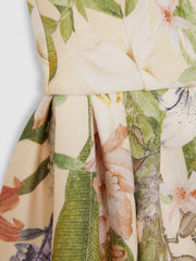 4-9 yrs Floral Scuba Sleeveless Dress Pink Print | Children
