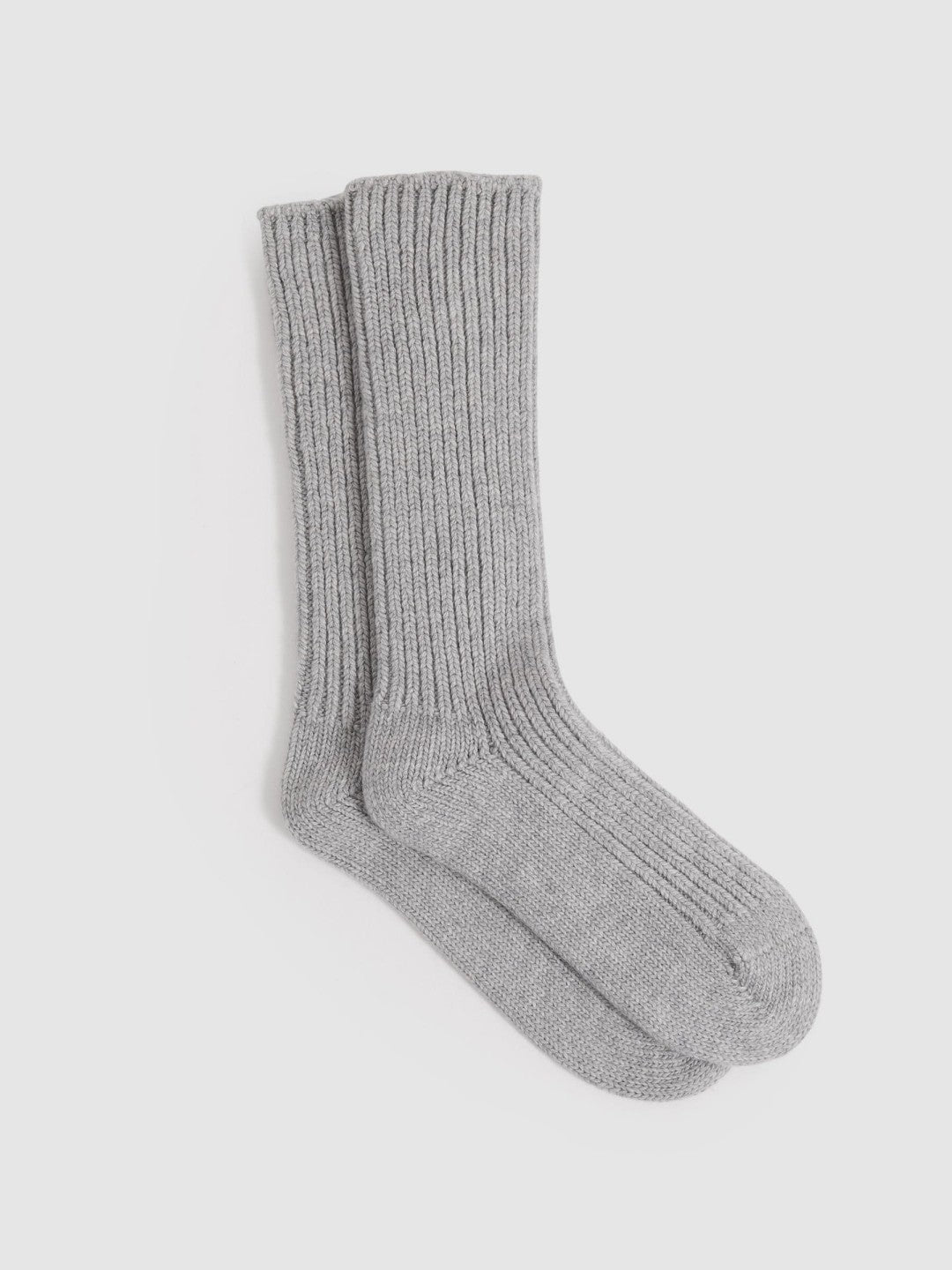 Rib-Knit Socks With Cashmere Grey | Womens