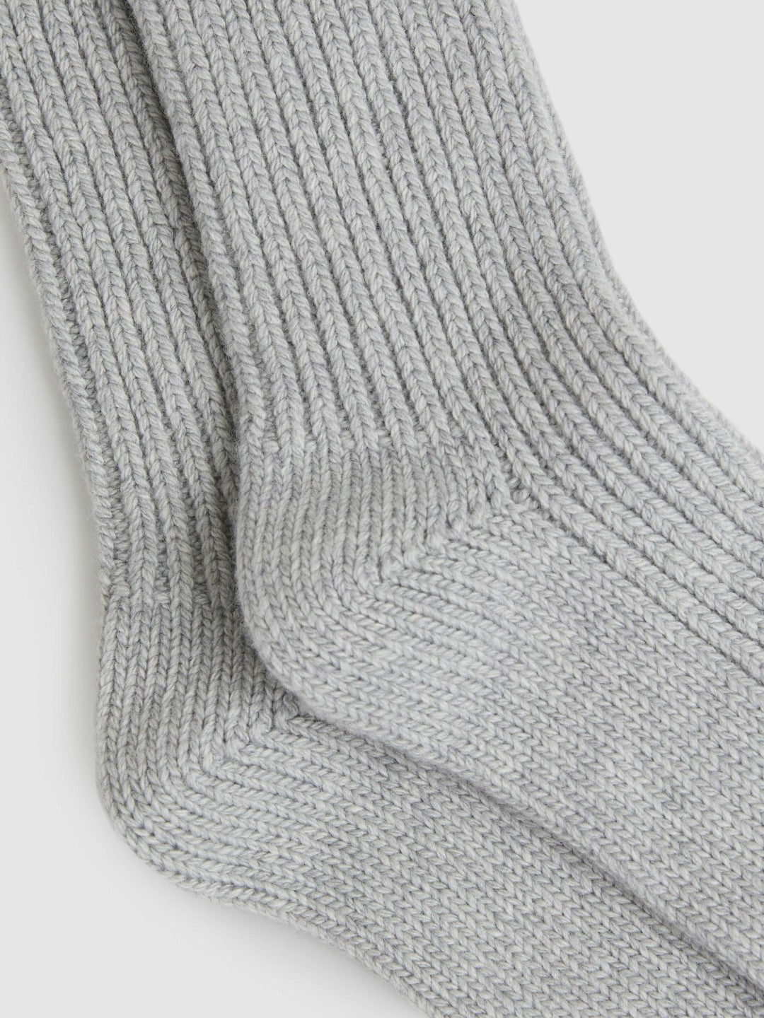 Rib-Knit Socks With Cashmere Grey | Womens