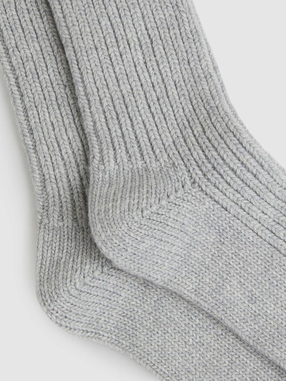 Rib-Knit Socks With Cashmere Grey | Womens